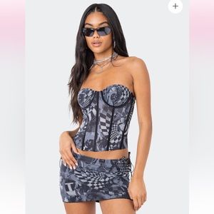 Edikted corset & mini skirt set WORN ONCE